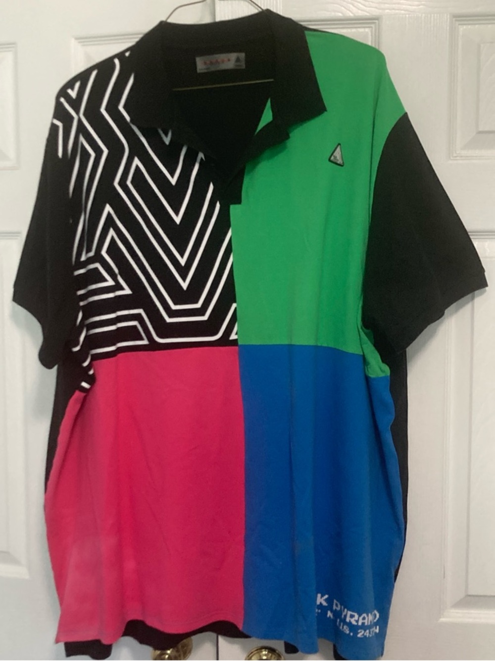 Men’s Black Pyramid Polo Shirt Size 4XL